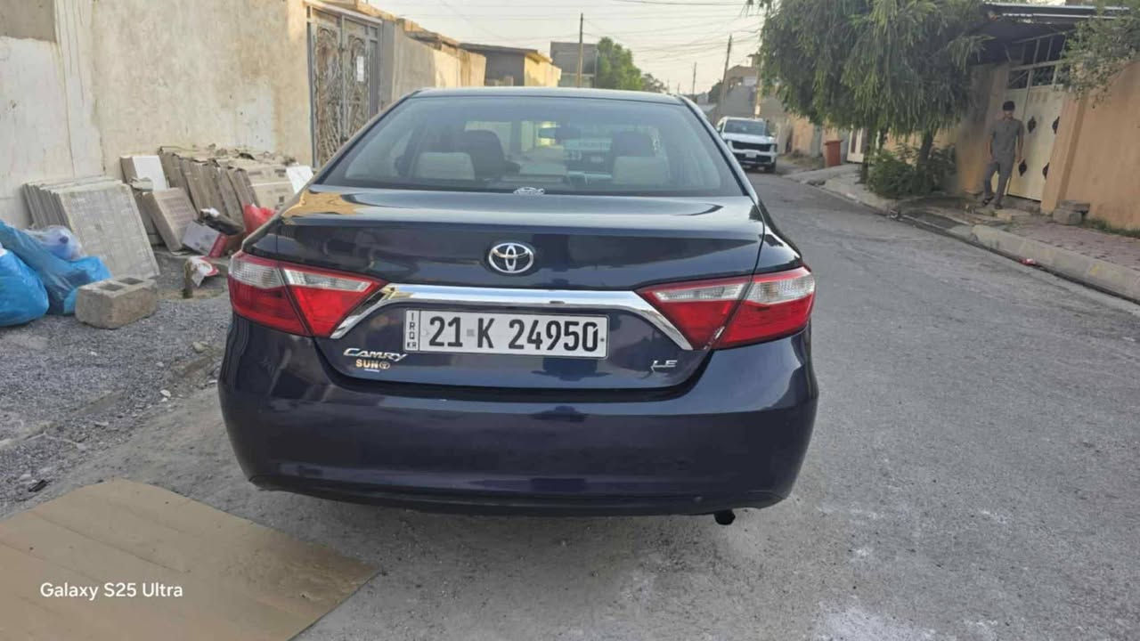 كامري 2017 موصفات Le  بيع فقط بدون مراوس
بدون دواخل بدون شواصي
 ايرباك مرجع سستم
رقم سليمانية الجديد ، ماشي 195km الف   ، صور الحادث والسونار بالمنشور   السنويه لل 2030   شرط تحويل
 السعر 160  بيه مجال بسيط 
مكاني كركوك
للاستفسار ***********
