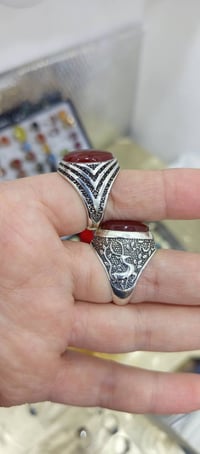 خواتم • عقيق يماني • فضة ٩٢٥