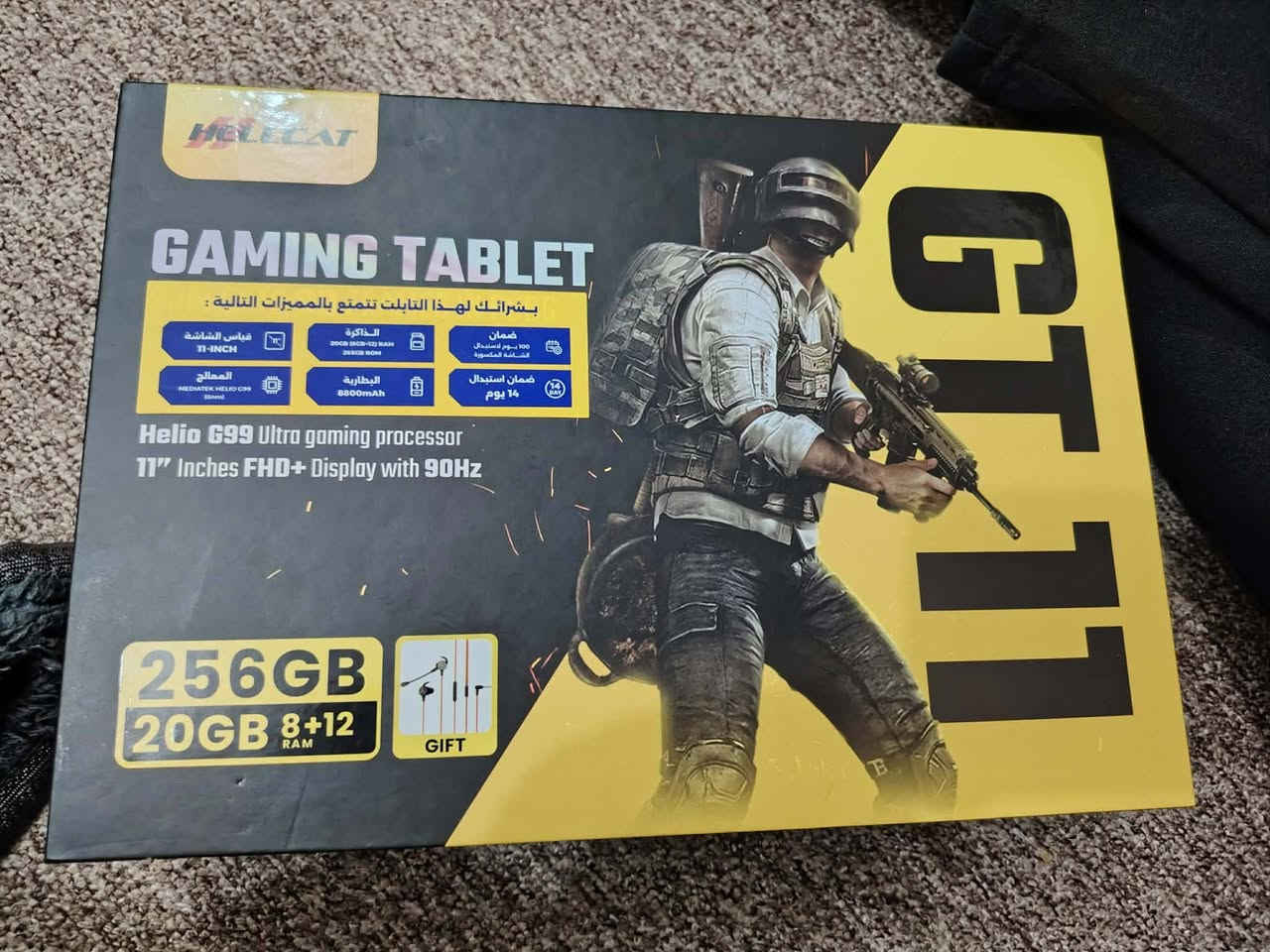 السلام عليكم
GT11

. ذاكرة 256

. رام 20

. بوبجي 60 فريم

ملحقات كامل 

شاحنه اصليه

سماعات اصليه

كيبورد وغلاف حماية

اي استفسار خاص او اتصال على الرقم
***********
