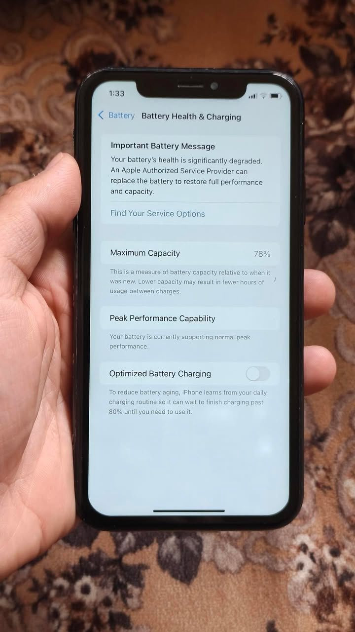 XR
ذاكرة 64
بطارية 78
فيس ايدي ما يشتغل
كلشي ممبدل بي 
بس بي طبع شويه بالشاشه  
السعر 110 وبي مجال


**إذا كنت صاحب هذا الإعلان وتريد حذفه لأي سبب، رجاءا أرسل رسالة إلى الدعم الفني**