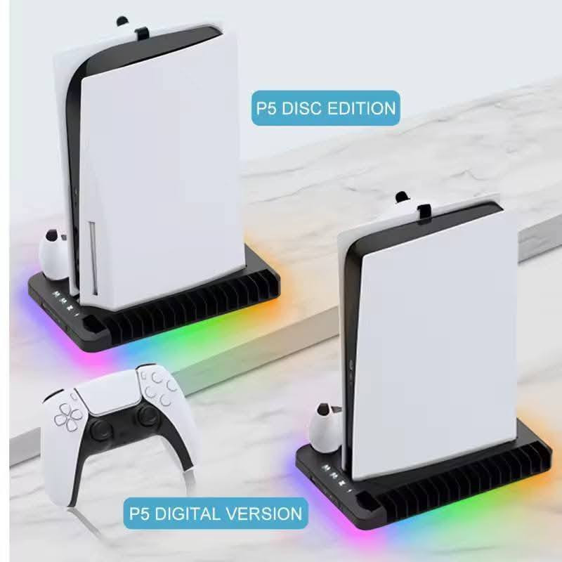 ستاند بلي 5 فات  من GAMINJA 🫡🔥

متوافق مع PS5 الفات والديجيتال ✅

مروحتين لتبريد البلي ✅

أضائه RGB ✅ 

مكان مخصص لشحن الجوستك عدد 2 ✅ 

ستاند هيدسيت ✅ 

مكان مخصص للأقراص عدد 10 ✅

مؤشر ليد لمعرفه الشحن الكامل ✅ 

3 منافذ USB ✅ 

زر للتحكم بسرعه المراوح والتشغيل والاطفاء ✅

السعر 20 الف فقط 🫡 🔥 

توصيل جميع محافظات العراق 5 الاف فقط 🚙 🚗 

للأستفسار والحجز التواصل واتساب 

***********

عنوان المركز : بغداد الحريه الثانيه شارع الحريه الثانيه قرب مكتبه الكراون مقابل صيدليه العنفوان مركز شمس للموبايل
