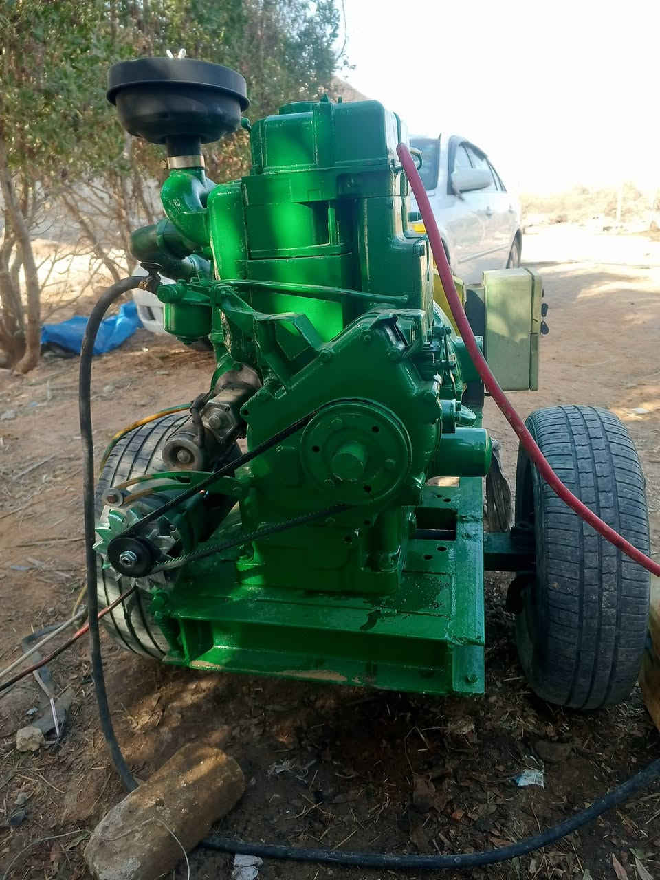 سلام عليكم مولد لستر انكليزي ٢ بستم نضافة
٩٥ بالميه جديدة كلش شرط الشغل ١٢:٥ كيفي
٤٥  أمبير محرك جديد مشتغل ٢٠ ساعه فقط
العنوان كربلاء الزبيله ***********
وللمعلومات للكاز لتر بساعه
