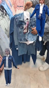 سوت بناتي • جينز تركي • مقاسات ٥-١٦س