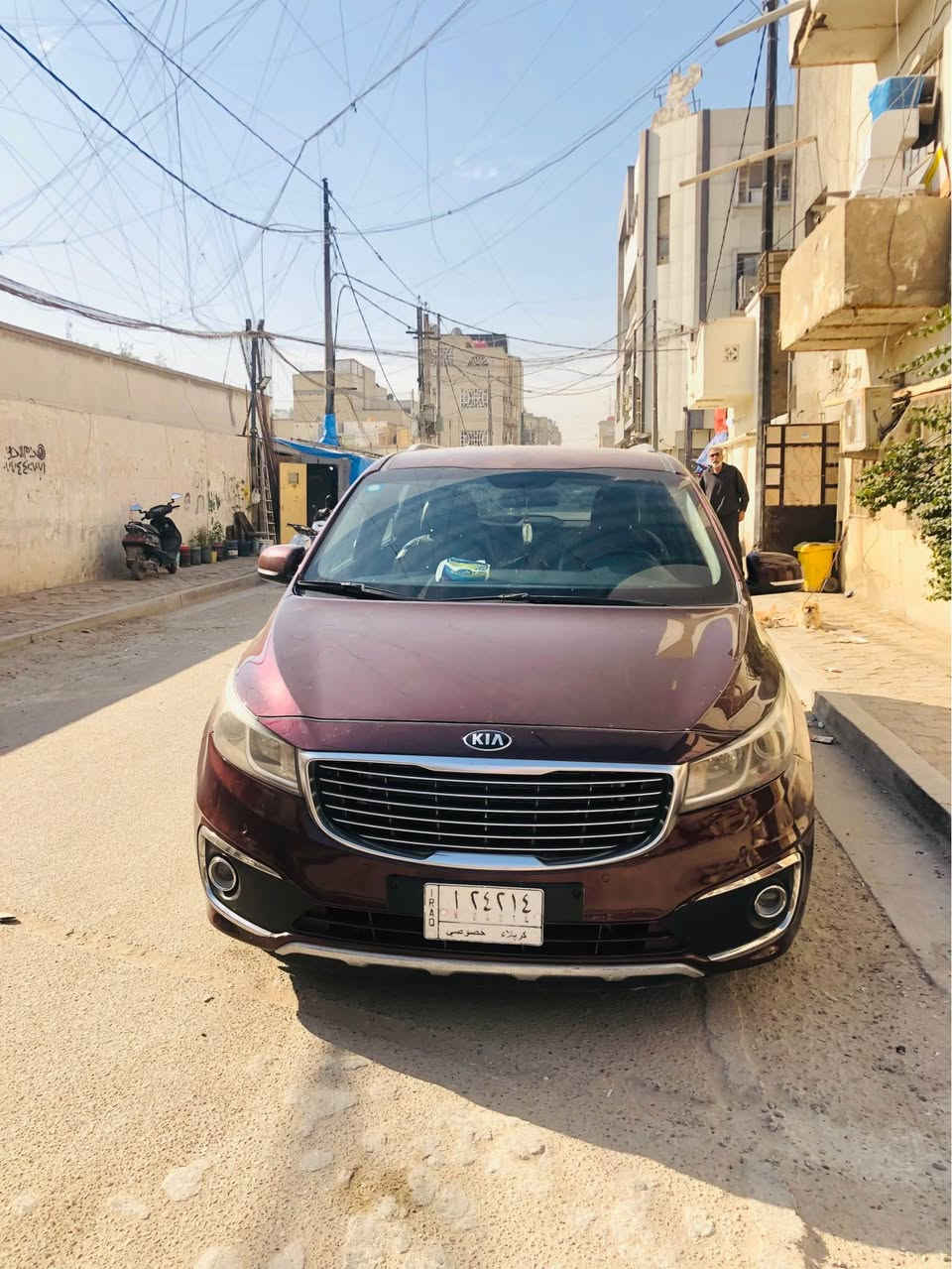 كيا سيدونا موديل 2017 ماشيه 111 وقابله للزياده رقم كربلاء
مواااصفات
٣ قطع تبريد 
تدفئة كشنات
تحكم ستيرن
بيبان سلايد كهرباء
كشنات كهرباء
شاشه كبيره
شاشه عطلات
تشغيل بصمه
حداديه جديده 
باتري جديد 
تخم تايرات جديده
الحادث كما موضح بلصور
بدوون شوااصي وبدون لغود
*****
سياره جاهزه مجهزه ما بيه نقص 
#مال بيت  
مكان السياره بغداد الحريه 
السعر 185$ وبيه مجال بسيط 
رقم تلفون ***********
متواجد ع واتس بغداد, العراق
