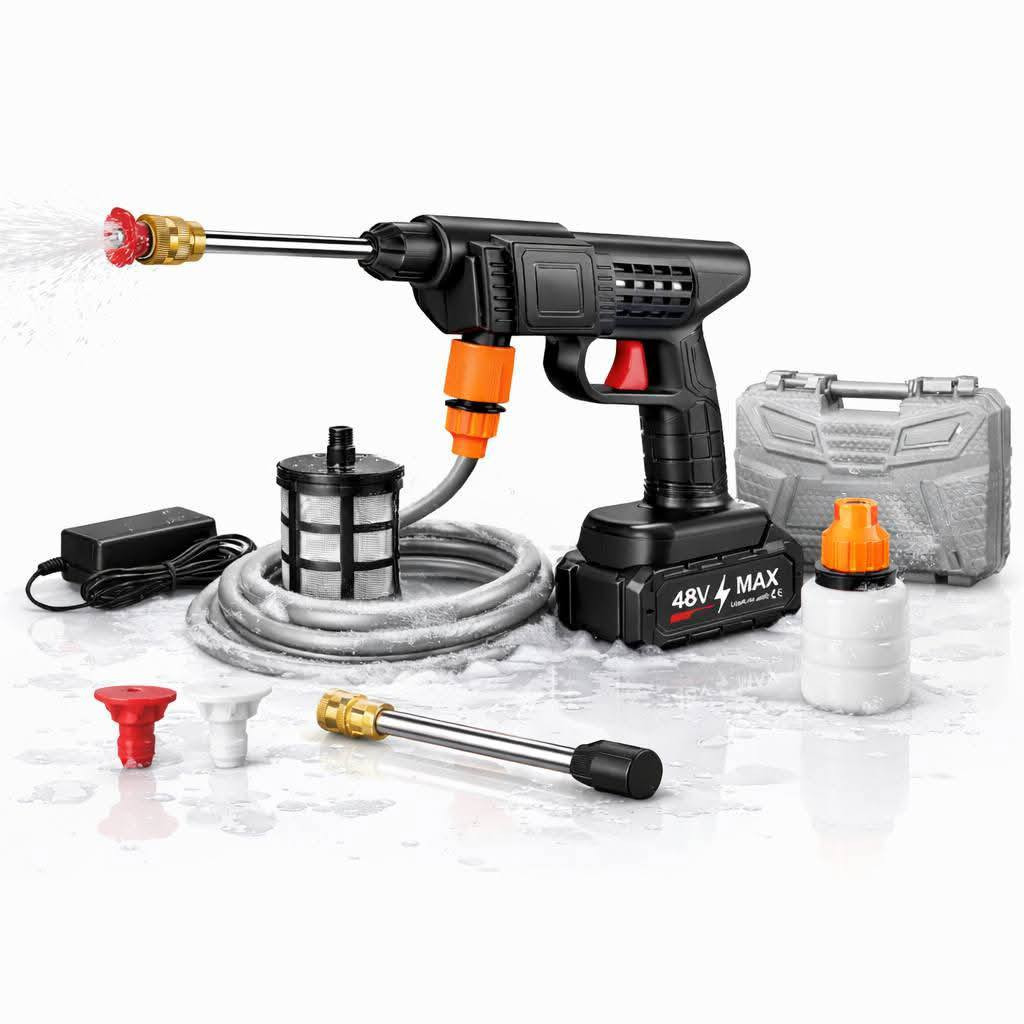 مسدس غسيل سيارات كهربائي محمول
ببطارية ليثيوم

السعر 25 الف

والتوصيل مجاني لجميع المحافظات العراق 

جهاز غسيل سيارات كهربائي محمول يعمل ببطارية ليثيوم، مصمم للاستخدام الذاتي بسهولة وفي أي وقت.

. تصميم مدمج وخفيف مع ضغط ماء عال وحجم صغير لسهولة الحمل والاستخدام.

. يعمل ببطارية ليثيوم قابلة للشحن مع شاحن مرفق.

. مزود بوصلة خرطوم مع فلتر (Filter Screen) لحماية تدفق المياه.

. يحتوي على فوهة متعددة الوظائف مع

يحتوي على فوهة متعددة الوظائف مع إمكانية تركيب عبوة رغوة (Foam Pot).

. نظام شحن ذكي بمؤشر ضوئي (أحمر أثناء الشحن - أخضر عند الاكتمال).

. نوع المنتج : ماكينة غسيل سيارات كهربائية محمولة

. مصدر الطاقة بطارية ليثيوم قابلة للشحن

. الجهد الكهربائي المتوفر حسب الطراز

12V/18V/21V/24V

. آلية الشحن شاحن مرفق بمؤشر ضوئي

. نظام التوصيل ربط ملولب (Threaded

(Connection

. خاصية الرغوة : تدعم إضافة سائل الغسيل في عبوة الرغوة

محتويات العلبة

مسدس الغسيل الكهربائي

. بطارية ليثيوم

محتويات العلبة

مسدس الغسيل الكهربائي

. بطارية ليثيوم

. شاحن بطارية

. خرطوم ماء طوله 5 متر

. فلتر سحب للماء

. وصلة / محول توصيل

. قضيب رش أمامي

. فوهة متعددة الاستخدام

. عبوة رغوة (Foam Pot)

للحجز واتساب ***********

#تسوق

#ترند

#العراق

#اون_لاين

#مسدس_غسيل

#سيارات
