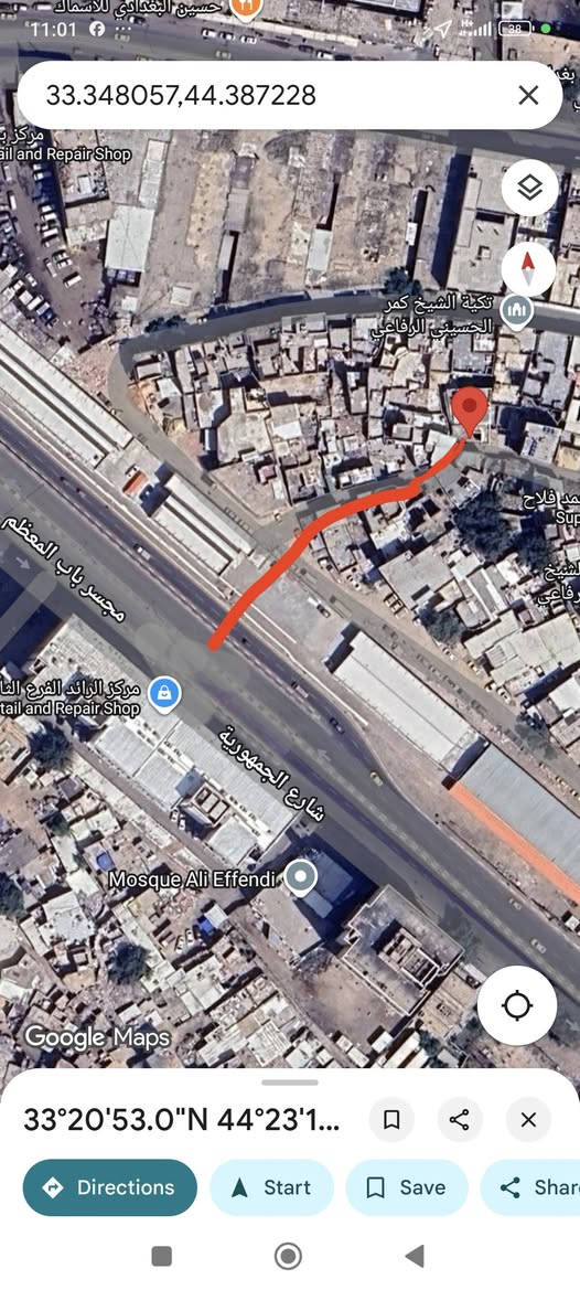 دار ركن للبيع  في بغداد منطقة الفضل محلة المجارية يبعد عن شارع الجمهورية 100..المساحة الكلية 92 م واجهة 6.30م ونزال 17 متر الدار تعتبر ارض غير صالح للسكن للتفاصيل والسعر يرجى مراسلت نا على الخاص او الاتصال على الرقم ***********
