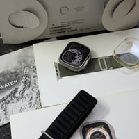 Apple Watch Ultra 49mm Titanium مستخدمة استخدام قليل نضافة 100‎%‎100 ب...