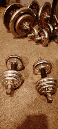 دمبل ١٠ك • مصطبة حديد • بنج تمارين