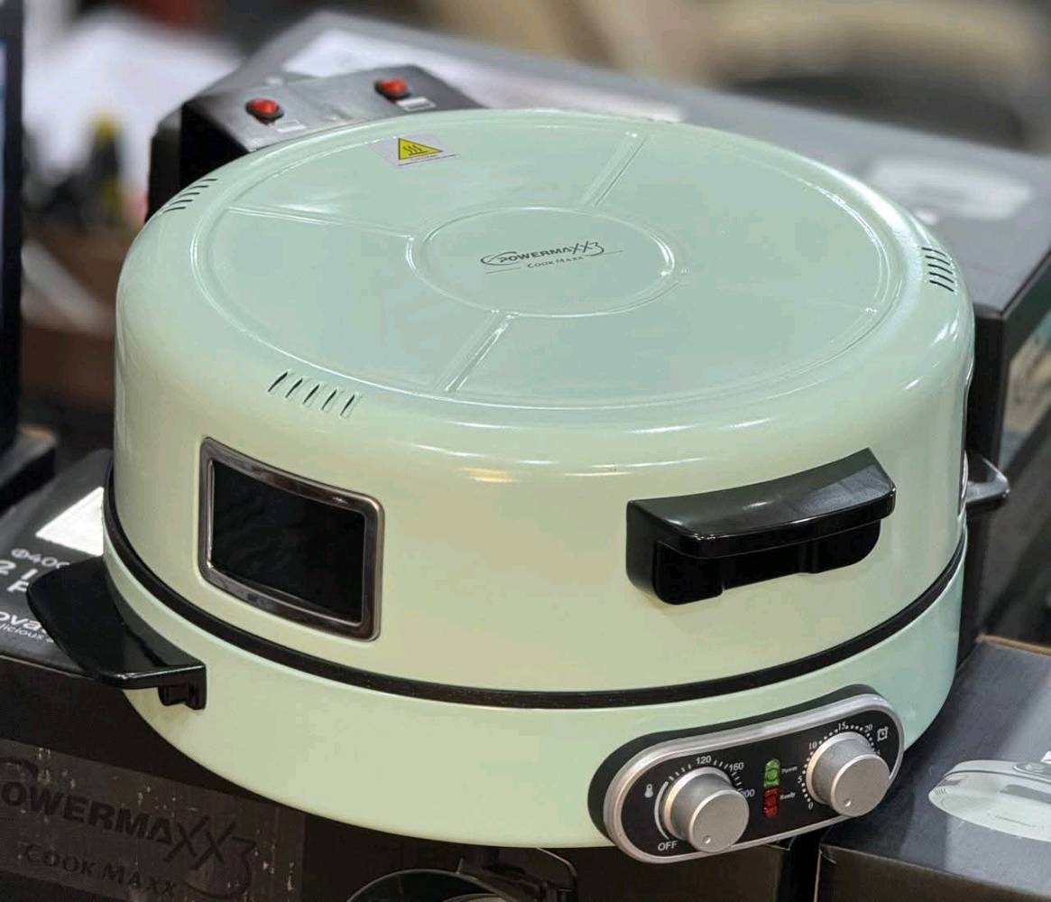 توفر من جديد تنور كهربائي ( خبازة ) لصنع ( الخبز العربي + بيتزا + اللحم بعجين ) خلال ٥ دقايق 🔥
                   
من ماركة 🇩🇪🇩🇪🇩🇪POWERMAXX3🇩🇪🇩🇪🇩🇪 الالمانية 

1️⃣ قياس 40 سم حقيقي 💯 الحجم الكبير 
2️⃣ تأتي بقوة 2200 واط 🔌
3️⃣ تحتوي ع تايمر ( مؤقت ) 
4️⃣ هيترات ستانلس ستيل اعلى + اسفل بدرجة حرارة تصل لل 240  درجة 💪🏻🔆
5️⃣ صينية الخبز من كرانيت أسود المانع للألتساق وسهل التنظيف 🧽 
6️⃣تحكم منفصل ( يعني نكدر نشغل الهيتر الاعلى والاسفل بشكل منفصل او مع بعض ) 😍🔥
7️⃣تحتوي ع انارة بالداخل 💡
8️⃣ تحتوي على 2 شباك لرؤيه ومراقبه عمليه الشوي 🔥

للحجز والأستفسار مراسلتنا 📩📨 
او الاتصال ***********
التوصيل لجميع المحافظات 🇮🇶🚚 

