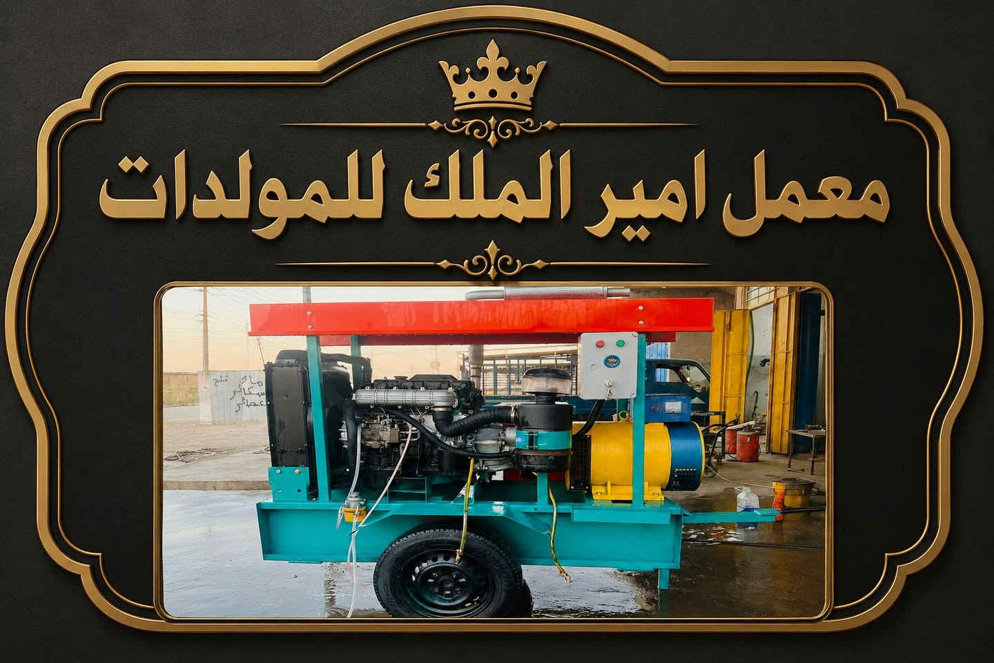 معمل امـــير الـمــــلك للمولدات.....  بأدارة الحاج عادل العبيدي واولاده
: معمل خاص بتجميع جميع مولدات كيا وغيرها من المولدات وكذالك يوجد عمل  حسب الطلب مثل تجميع المولدات دايو وكابوتا وكذالك  نعمل حسب طلبك للخاص ويتوفر توصيل لجميع المحافظات  وجاهزين لأي تجميع مولدات الكيا او غيرها ويوجد تنصيب مستعمل وتنصيب جديد حسب طلبك ويوجد جاهز.... 
العنوان 📍 بغداد/جسر ديالى الجديد.. للطلب والاستفسار 
***********
***********
***********
ونتشرف بحضوركم 🌹
