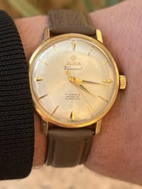 اولما سويسري اصلي نوادر انتاج قديم نصب تكويك 17 حجر تغليف ذهب سمك 20 م...