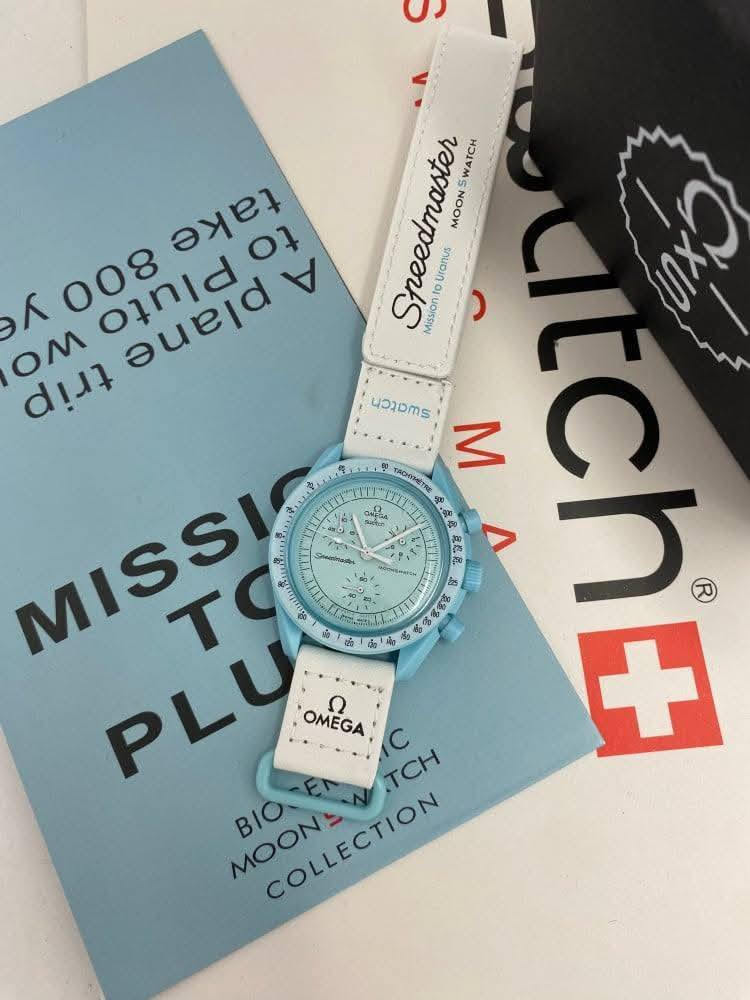ساعة من ماركة اومكا Omega x Swatch MoonSwatch وارد اوربي
تحفة فنية

تصميم مستوحى من سطح القمر والأرض

مكينة كوارتز ناعمة ستوبوج (جميع السناتر شغاله)

المينا رمادية محببة تعكس شكل التضاريس القمرية

فول لامينوس ارقام واميال

مؤشر مراحل الأرض شغال يظهر الأرض بألوان خاصة والمحيطات تتوهج تحت ضوء UV

مؤشر مراحل القمر شغال 

هيكل من مادة Bioceramic (خليط بين السيراميك والبلاستيك الحيوي)

 سير قماش VELCRO مختم

زجاج معدني مقبب ضد الخدش

مقاومة ماء وغبار 

السعر 35الف مع توصيل والملحقات


**إذا كنت صاحب هذا الإعلان وتريد حذفه لأي سبب، رجاءا أرسل رسالة إلى الدعم الفني**