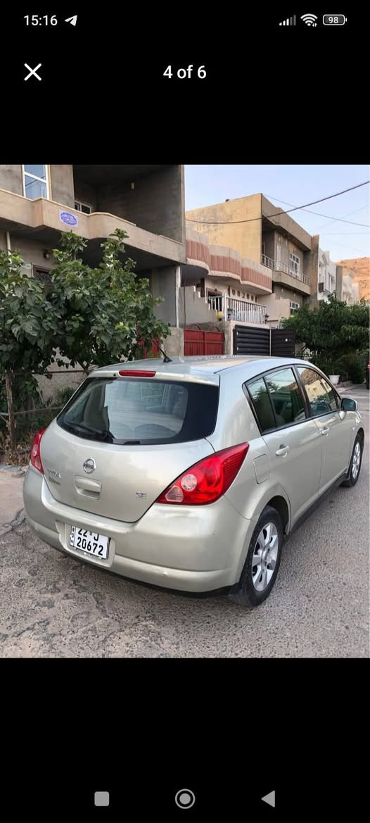 تيدا مۆدێل ٢٠٠٨
گێر تۆماتیک
جامی کارەبایی
ئەی بی ئێس 
چوار تایەی تازە لە ژێرە 
ژمارەی نوێ کراوەتەوە بەناوی خۆمەوە یە
گێڕو مەکینە بەشەرت
هیچ پارچەیەکی نیە هەموو گیانی بەشەرت
کاڵ بوونەوەی نیە
نرخی ٨٥ گەڵاو معامەلە
م. ***********
