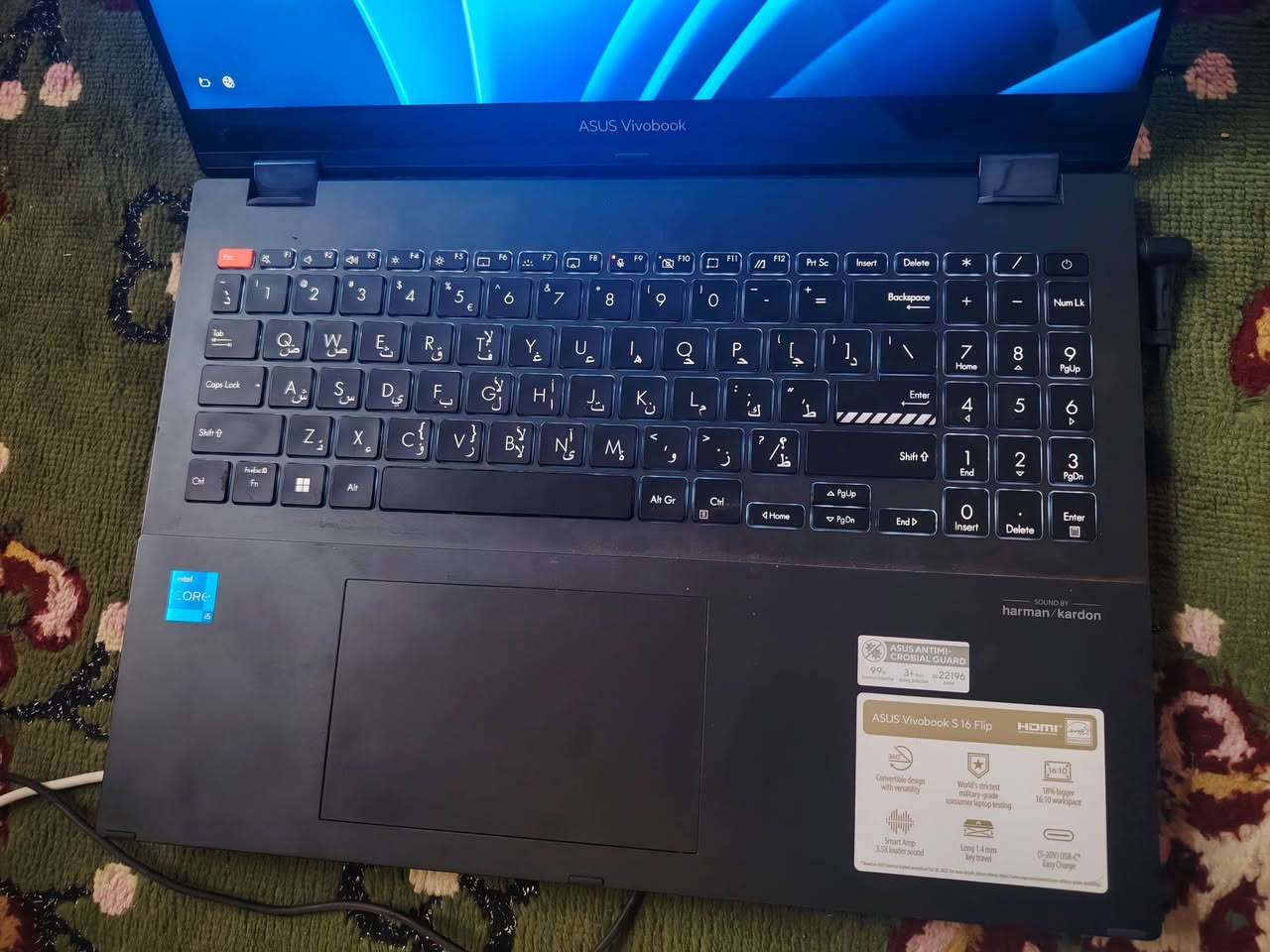 لابتوب Asus S16 flip لمس مع قلاب شاشة 180 درجة كارتون
للبيع مستعمل جدا جدا جدا قليل


**إذا كنت صاحب هذا الإعلان وتريد حذفه لأي سبب، رجاءا أرسل رسالة إلى الدعم الفني**