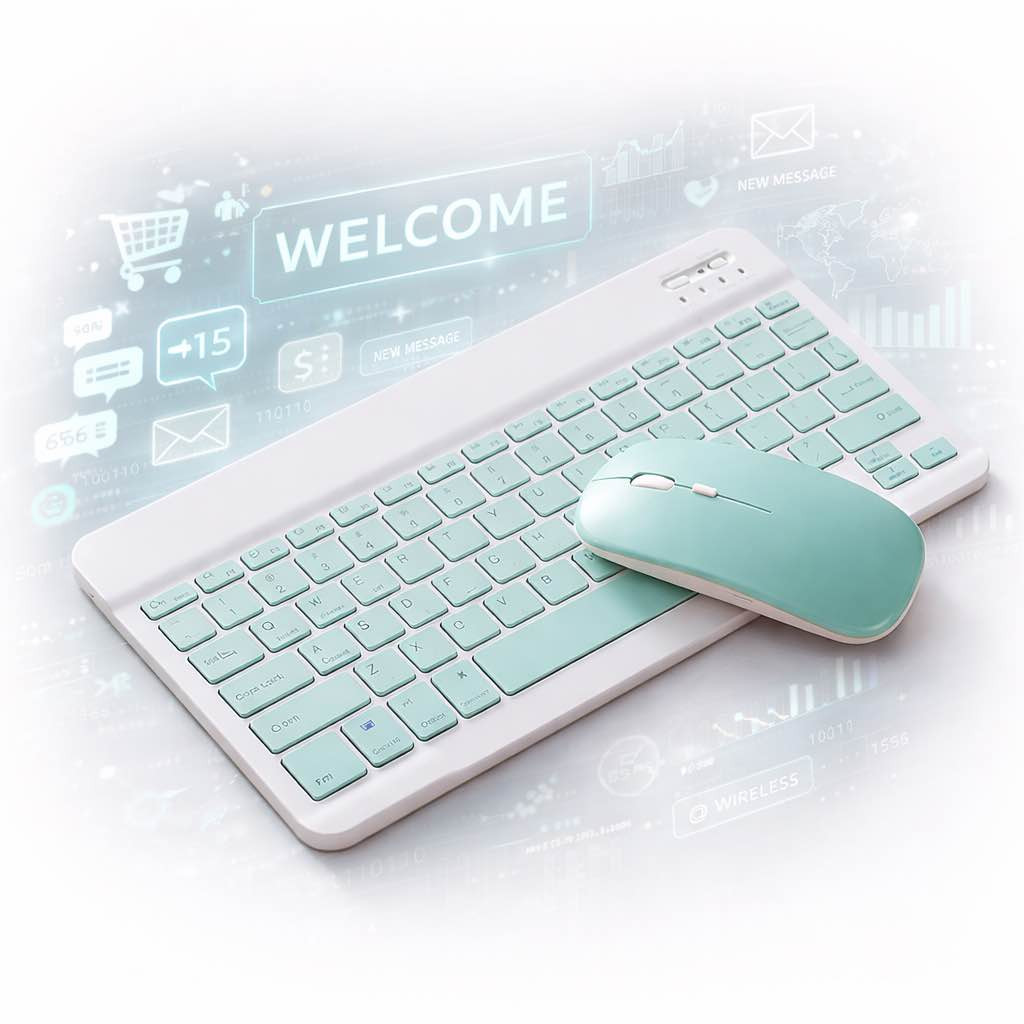 ✨⌨️ خلي شغلك أسهل وأرتب مع كيبورد وماوس أنيقين!

يدعمون العربي والإنجليزي ويشتغلون بالبلوتوث على اللابتوب والتابلت والموبايل بكل سهولة 🔗💻

✔️ تصميم نحيف وخفيف للحمل
✔️ تشغيل طويل يوصل لـ 150 ساعة
✔️ كيبورد بالشحن + ماوس ببطارية AA
✔️ أزرار جذابة وملمس ناعم
✔️ متوفر سماوي وأسود

راحة، أناقة، وأداء يعتمد عليه وين ما تروحين! ✨ بغداد, العراق


**إذا كنت صاحب هذا الإعلان وتريد حذفه لأي سبب، رجاءا أرسل رسالة إلى الدعم الفني**