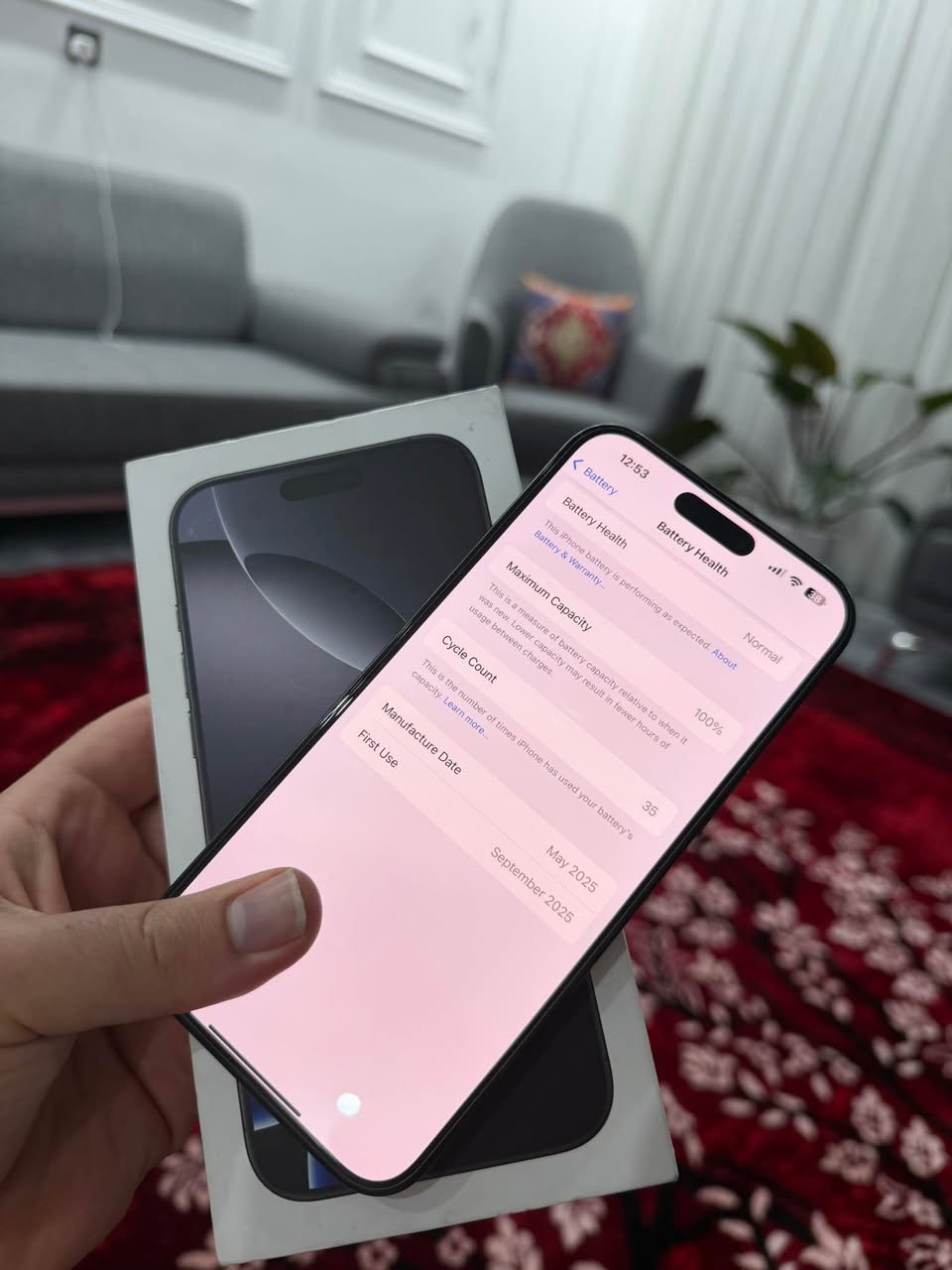 ئايفؤن ١٦پرؤماكس  ٢٥٦ گيگا ١سيم ٣٥جار شه حن كراوه باتري ١٠٠سعر٩٥٠دؤلار  *********** حلبجة, السليمانية
