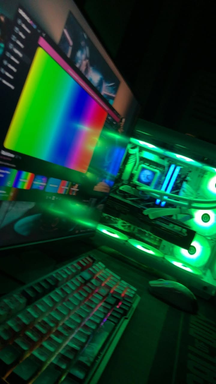 INTEL CORE i9-14900K TRY EDITION

VGA RX 9070 XT 16GB SAPPHIRE PULSE 3FAN

RAM LEXAR 32G KIT (16x216800MHZ DORS RGB

8760 ASUS PRIME PLUS OORS NEW EDI

PEGASUS NV970-278 GEN 47400/5

THERMALRIGHT FROZEN WARFRAME PRO 360MM LIQUID COOLER WHITE TL-P12W-S

PSU Thermalright TR.KG 850 850W 80 Plus Gold FULLK

MOLR-ATX3:1-WHITE

MNTOB MN-3000WH TOKYO WHITE TRAN ARGA

MSI MAG 275QPF X30 27INCH 2K 300HZ 0.5MS RAPID

IPS HOMI 2.1

THERMALRIGHT PC FAN KITS ARGB TE-M120X3

SV 3-Pin ARGB Controller with SATA

للبيع كيس فقط او شاشه .او كامل ابيع منشور فقط الولد  الحلال لي يعرف الاسعار والمواصفات كلشي كدامكم مذكور استخدام بسيط كلش اقل السبوع 

اي استفسار هذا رقمي *********** مكاني بغداد 
السعر 4 ملاين كامل شباب اذا اجمعها هسه تطلع عليك بل 7 او 6 ملاين
