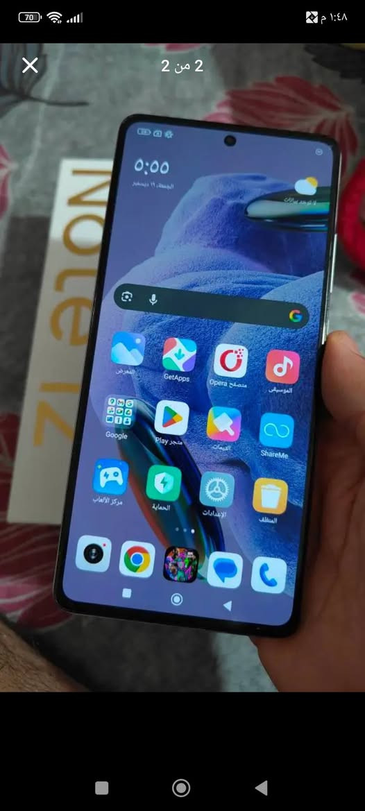 ريدمي نوت 12 برو بلس G5 
------------------------------------------------------------------------------------
{{المواصفات}}
الذاكرة 256 الرام 12
الشاشة 120 هيرتز
المعالج MediaTek Dimensity 1080
البطارية5000 الشحن 120 واط
الكامرة 200MP
بوبجي 60 فريم
------------------------------------------------------------------------------------
جهاز مكفول مبدل ايسي شحن فقط 
العنوان ميسان حي الفاطمية قرب علوة عصموت
ملحقات كارتون فقط // السعر 160 وبي مجال قليل


**إذا كنت صاحب هذا الإعلان وتريد حذفه لأي سبب، رجاءا أرسل رسالة إلى الدعم الفني**