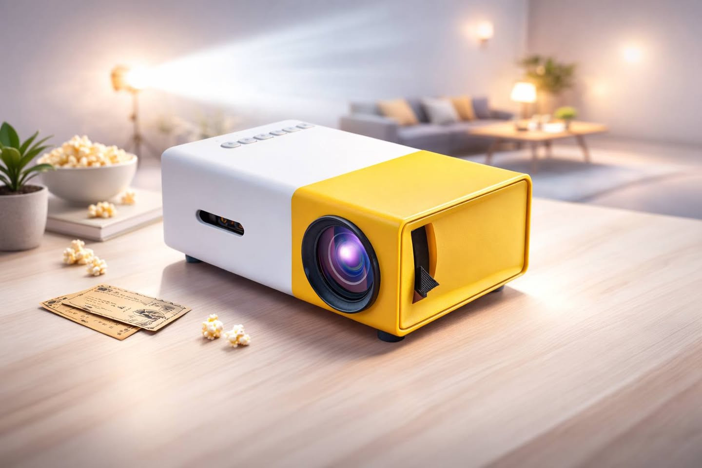 بروجكتر LED صغير محمول بدقة عرض مدعومة 1080P مع بطارية مدمجة ومنافذ HDMI / USB / Micro SD

• بروجكتر LED صغير ومحمول مناسب لعرض الفيديو والصور والموسيقى مباشرة من عدة مصادر مثل HDMI وUSB وMicro SD، مع دعم تشغيل الوسائط المتعددة.

• يدعم تشغيل فيديو بدقة تصل إلى 1080P مع دقة عرض أصلية 320×240 باستخدام تقنية TFT LCD وإضاءة LED بعمر يصل إلى 30,000 ساعة.

• يدعم عدة طرق تشغيل للطاقة عبر محول كهربائي 12V أو عبر Power Bank بخرج 5V/2A، كما يحتوي على بطارية ليثيوم مدمجة 7.4V / 1300mAh في الموديلات الداعمة.

• خيارات اتصال متعددة تشمل:
HDMI – USB – Micro SD – AV – منفذ سماعة 3.5 مم لربط السماعات أو الهيدفون.

• تشغيل الوسائط مباشرة من الفلاش أو بطاقة الذاكرة مع دعم ملفات الفيديو والصوت والصور والنصوص.

• حجم صغير وخفيف مع إمكانية عرض صورة من 24 إلى 60 إنش على مسافة عرض بين 1.5 إلى 2 متر.

• تقنية العرض: TFT LCD
• مصدر الإضاءة: LED
• عمر إضاءة LED: حتى 30,000 ساعة
• الدقة الأصلية: 320 × 240 بكسل
• الدقة المدعومة: 1920 × 1080 بكسل
• نسبة التباين: 800:1
• نسبة العرض: 4:3 / يدعم 16:9 في النظام
• عدد الألوان: 16.7 مليون لون

العرض والإسقاط
• مسافة العرض: 1.5 – 2 متر
• حجم العرض: 24 – 60 إنش
• نسبة الإسقاط: 1.6 : 1

الطاقة
• المحول: 12V / 2A
• دعم تشغيل عبر باور بنك: 5V / 2A
• بطارية مدمجة: Lithium 7.4V / 1300mAh
• استهلاك الطاقة: 10 – 24 واط

المنافذ
• HDMI
• USB
• Micro SD
• AV
• منفذ سماعة 3.5mm
• Micro USB (طاقة)

الوسائط المدعومة
• الصوت: MP3 / WMA / OGG / AAC / FLAC / APE / WAV
• الصور: JPEG / BMP / PNG
• الفيديو: 3GP / AVI / MKV / FLV / MOV / MP4 / MPG / VOB / RMVB / RM
• النصوص: TXT

النظام
• يدعم الوسائط: موسيقى – صور – فيديو – نصوص
• دعم لغات النظام: 23 لغة

الأبعاد
• حجم الجهاز: 126.4 × 85.8 × 47.7 مم

محتويات العلبة:
• جهاز LED Projector
• ريموت كنترول
• محول طاقة (Adapter)
• كابل AV
• دليل الاستخدام (Manual)
https://rolemall.com/?strung=VITxmxWgootquality12569


**إذا كنت صاحب هذا الإعلان وتريد حذفه لأي سبب، رجاءا أرسل رسالة إلى الدعم الفني**