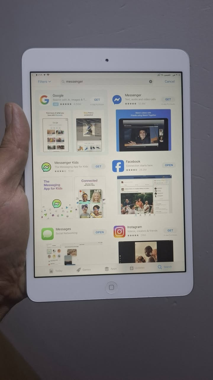 ايباد ابل مني ابو السيم كارد متوفر اللون الابيض والاسود البطاريه98%🔋 النظافه 99% 💎الجهاز جديد وليس مستخدم
الذاكره 16 السعر45الف🔥 مع التوصيل
الذاكره 32 السعر 55الف🔥 مع التوصيل
الذاكره 64 السعر 65الف🔥 مع التوصيل
ينزل جميع التطبيقات
موجود توصيل جميع المحافظات مجانا


**إذا كنت صاحب هذا الإعلان وتريد حذفه لأي سبب، رجاءا أرسل رسالة إلى الدعم الفني**
