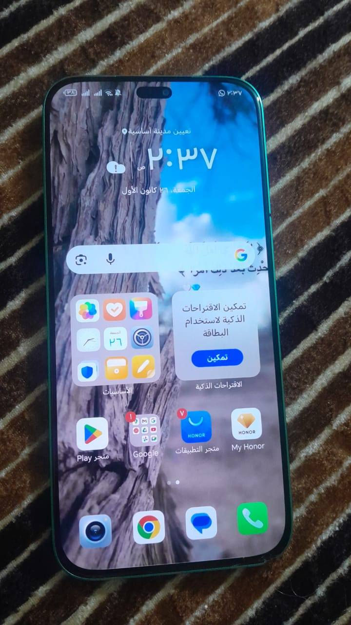 بي ثلمه بس ممبيه خفيفه 
هونر X8b ❤️❤️❤️❤️ السعر 110قفل لي يريد انزله لايتعب نفسه او مراوس باكس ماكس ذاكره 256🔥 

المواصفات🔥🔥🔥👇

الشاشه :
6.7 بوصه 90هيرتز
AMOLED 👌👌👌
الذاكره 256جيجابايت الرام
8 جيجابايت 💪💪💪
الكاميرا:
2+5+108 ميكابكسل 🫶🫶
المعالج :
Snapdragon 680 4G
البطاريه :
4500 مللي أمبير
شاحن بقوه 35 واط 👍


**إذا كنت صاحب هذا الإعلان وتريد حذفه لأي سبب، رجاءا أرسل رسالة إلى الدعم الفني**