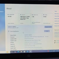 لابتوب hp موديل DESKTOP-768KRPG الرام 16 3200 ddr4 التخزين 128 mm.2 ال...