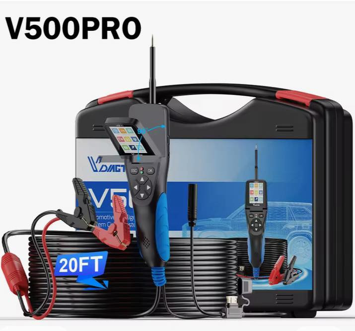 هذا جهاز اختبار الدوائر الكهربائية للسيارات VDIAGTOOL V500 Pro، وهو أداة تشخيصية قوية ومحمولة مصممة لتحديد الدوائر المفتوحة والقصيرة في أنظمة كهرباء المركبات. 
نطاق الجهد: يعمل على أنظمة كهربائية للسيارات بجهد 9-30 فولت.


**إذا كنت صاحب هذا الإعلان وتريد حذفه لأي سبب، رجاءا أرسل رسالة إلى الدعم الفني**