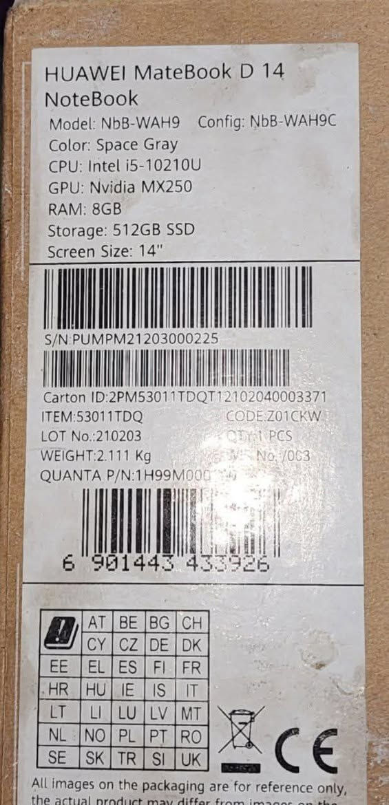 السلام عليكم ورحمة الله   عندي لابتوب Huawei MateBook D14  مستعمل للبيع ( قليل الاستخدام وبحالة ممتازة )✅ المعالج: Intel Core i5-10210U  ✅ الرام: 8GB  ✅ التخزين: 512GB SSD سريع  ✅ كارت الشاشة: NVIDIA MX250  ✅ الشاشة: 14 إنش – اللون رمادي (Space Gray)   نظام سريع جداً ومناسب للأعمال اليومية، البرمجة والدراسة  بس الكارتونه مالته بقت بايران ( اني ادرس بايران و عفته بالسكن .يعني خلال فترة بسيطة ارجع اجيبه اله او ادزه بالنقليات اله لباب بيته ) و بيتنه موجود وياخذ اي ضمان مني انه الكارتونه موجوده   علما انه الجهاز، ما مشتري من إيران وإنما من العراق  لاكن بسبب الحرب رجعت بسرعه و نسيت الكارتونةالسعر : 580 الف دينار قفل مكاني بغداد الشعلةالشراي يفحص و يتاكد من كولشي و اي خلل يرجع


**إذا كنت صاحب هذا الإعلان وتريد حذفه لأي سبب، رجاءا أرسل رسالة إلى الدعم الفني**
