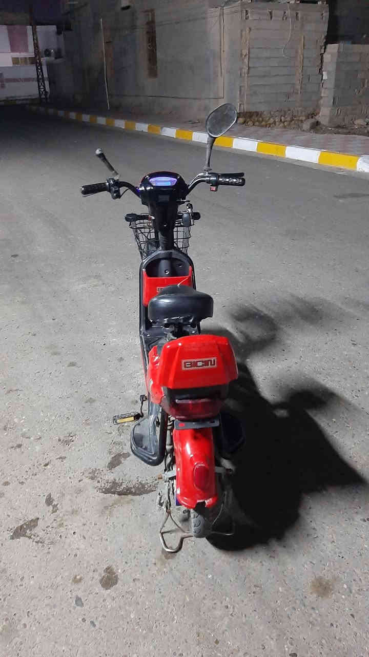 بايسكل شحن للبيع
حجم 14 لون احمر 
3سرع بطاريات جدد عدد البطاريات 4 على الفحص  
شغال من كلشي كامل مكمل سرعه 45 كلشي ماناقصه
السعر 200 وبي مجال  
المكان التأميم القادسية الثانيه 
للإستفسار ***********
