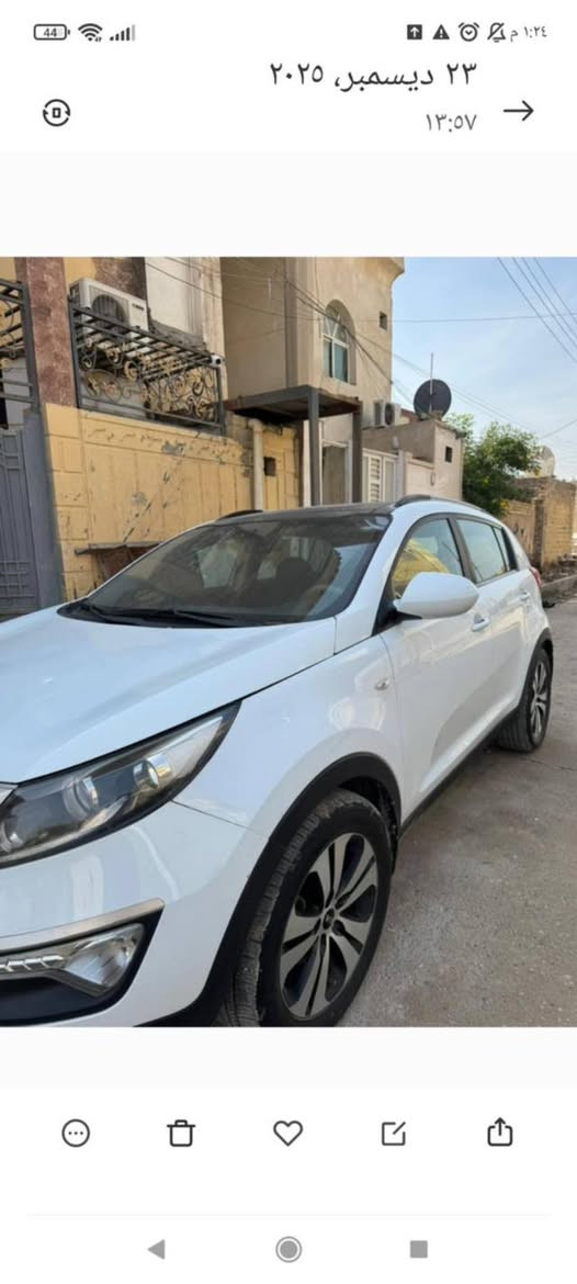 كيا سبورتج وارد خليجي موديل١٤ابيض رقم اربيل بسمي خمسه راكب بنوراماكشنات قماش اسود كولشي بيه  جديد 
حادثه داخل عراق صبغ ربع   جاملغ والبنيد المكان الناصريه  السعر 140  
***********
