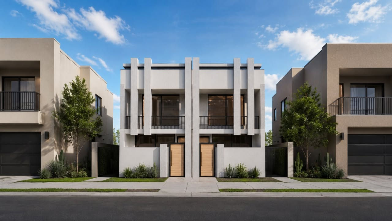 التشابه بالتصميم مو صدفة... وإنما هندسة مدروسة بعناية. 🏡✨
داران متطابقان بالشكل والمساحة، كل دار بمساحة 50 م²، صُمما بأسلوب هندسي عصري يجمع بين الأناقة والعملية واستغلال المساحات بأفضل صورة.
واجهة حديثة بخطوط معمارية مميزة، توزيع داخلي ذكي يمنح إحساسًا بالاتساع والراحة، مع تفاصيل عصرية تلبي احتياجات السكن الحديث.
🔹 مساحة كل دار: 50 م²
🔹 تصميم عصري متناسق
🔹 استغلال مثالي للمساحات
🔹 واجهات حديثة ولمسات معمارية أنيقة
عندما تلتقي البساطة بالإبداع، تكون النتيجة منزلاً يجمع الجمال والراحة في آنٍ واحد.

لأن كل منزل يبدأ بفكرة… وBrick design  تحولها إلى واقع يليق بك. 
🔹انشاء و تنفيذ المخططات الهندسية
🔹تصميم و تنفيذ الواجهات
🔹تصميم داخلي
🔹تصميم فضاءات خارجية 
🔹تصميم منتجعات و مباني تجارية

للتواصل: واتس اب 0782 634 1438
#تصاميم_هندسية #واجهات_عصرية #تصميم_منازل #هندسة_معمارية #Brick_Design #مزارع #هندسه #تنفيذ #بغداد #تخطيط
