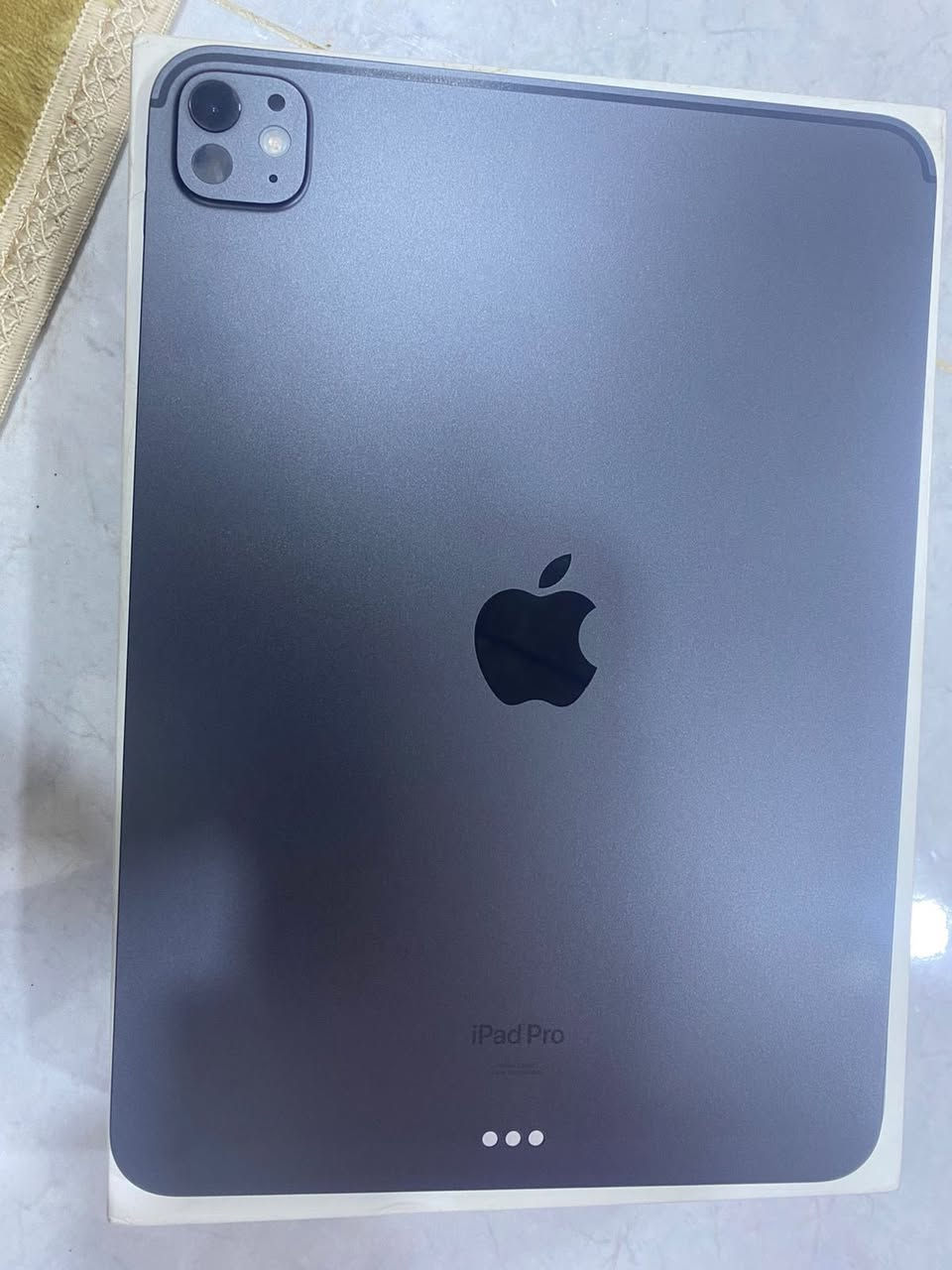 سلام عليكم ايباد m4 ذاكره 256 بطاريه 92 بعده بل ضمان ضمانه يقره بلعدادات مفتوح من كارتون بشهر 12 مكاني البصره القبله سعره 950 واتساب ***********
