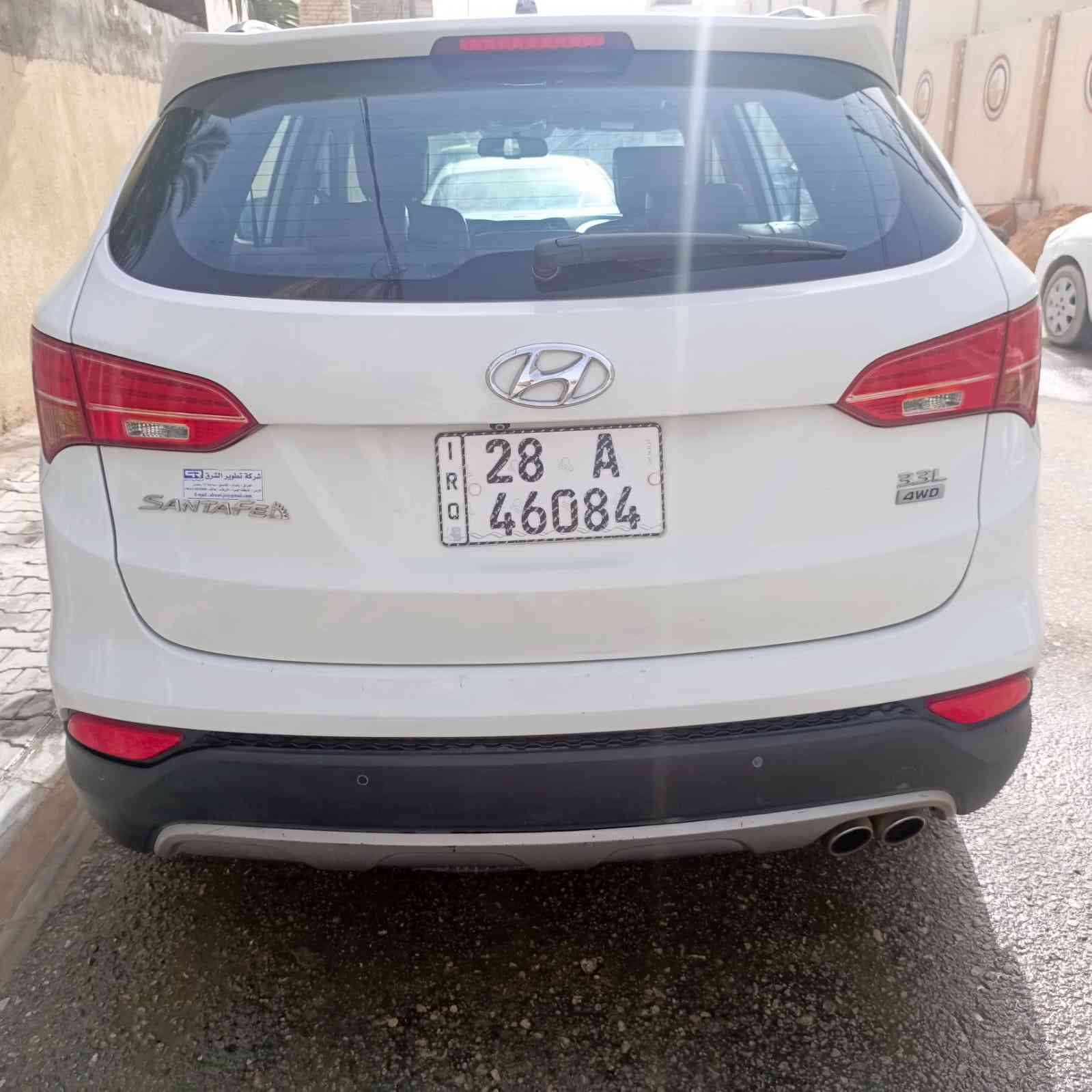 سلام عليكم 
سنتافي 2015 رقم نجف ب اسمي محرك 6 سلندر 
مكفولة من الصبغ والتبديل بيهة مكانين بارد مكاني نجف 
السعر 188 بيع او مراوس 
مامتواجد عالنت اتصل بالرقم 
***********
