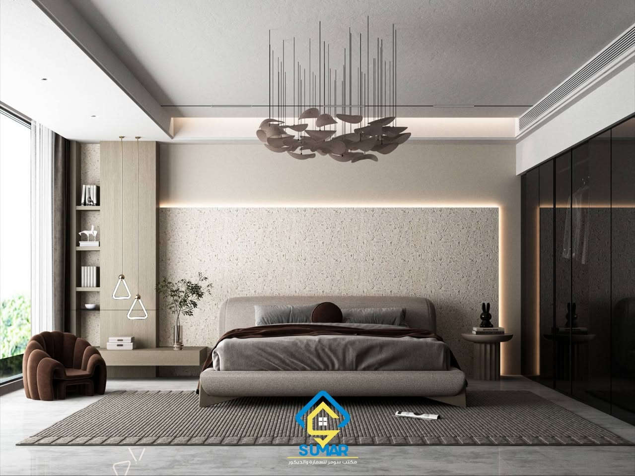تجسيد حقيقي للأناقة العصرية والفخامة المتجددة حيث تتحول غرفة النوم الئ ملاذ خاص ينبض بالراحة والذوق الرفيع 

#سومر_للعمارة_والديكور
#لانك_تستحق_الافضل

#سومر_اختيارك_الاول
لطلب التصاميم او التنفيذ يرجى التواصل مع الرقم التالي
***********
#بناء_ترميم_اشراف_تصاميم_هندسية 
العنوان: بغداد_حي_الخضراء_مقابل_العامرية_مول_الخضراء_بلازا.

#تصميم #سومر #تصاميم_هندسية #بغداد
