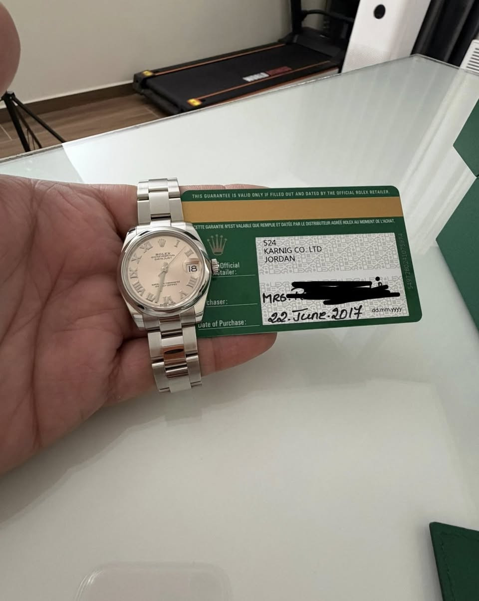 ساعه سويسريه اصليه 100% نوع Rolex Datejust 31mm Roman Numerals Pink Dial موديل  2017 مينا لون مميز ومن الصعب الحصول عليه حالتها مستعمل كالجديد مطلوب 4700 دينار اردني للتواصل على الخاص او على الرقم 0785261118


**إذا كنت صاحب هذا الإعلان وتريد حذفه لأي سبب، رجاءا أرسل رسالة إلى الدعم الفني**