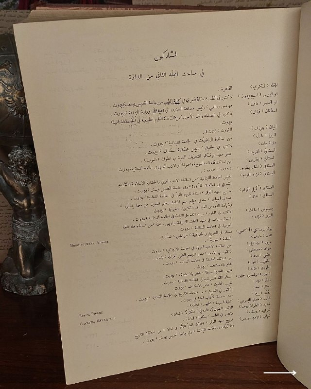 📘
دائرة المعارف: قاموس عام لكل فن ومطلب
بإدارة: فؤاد أفرام البستاني (رئيس الجامعة اللبنانية).
⚜️
📚
✨
عن هذه النسخة التراثية:
سنة الطبع: 1958م - بيروت.
عمره: 68 سنة
التوثيق التراثي: نسخة مميزة تحمل ختماً رسمي قديم من (جامعة الكويت - إدارة المكتبات - مكتبة الآداب والتربية والعلوم الإنسانية).
الحالة: ممتازة
✅
⚜️
الموضوع:
مشروع موسوعي عربي ضخم ورصين أشرف عليه العلامة فؤاد أفرام البستاني لجمع وتصنيف المعارف الإنسانية والعلوم والفنون والآداب، يمثل هذا المجلد مادة تاريخية وفلسفية ولغوية هائلة، تهم جداً أساتذة الجامعات، الباحثين في الموسوعات التاريخية، وهواة جمع الكتب والمراجع الأكاديمية الرسمية النادرة.
للحجز والإسفسار راسلنا
🔻
:
البوت:
@PH_900bot
أو واتساب: ***********
