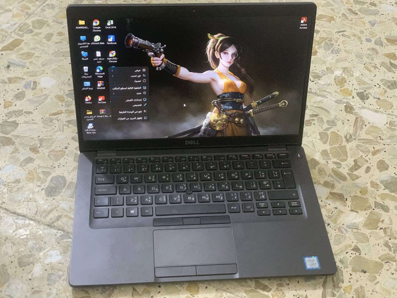 لابتوب Dell latitude 5400
‏
‏مناسب للدراسة والبحوث والمونتاج والتصميم 
 وكذلك قوي للالعاب 🔥 تعتمد عليه باي شي تحتاجة 
‏
‏المعالج / Core i5 8350U الجيل الثامن
‏كرت شاشة / Intel UHD 620 4GB 
‏الرام / 8GB DDR4 
‏الهارد / 256GB SSD M.2 
‏الشاشة / 14.1 inch FHD screen 
‏
‏البطارية جديدة 
‏
‏ملحقاته كاملة 
‏شاحنته الاصلية
‏حقيبة
‏
‏السعر ٣٠٠
‏
‏واتساب ***********
