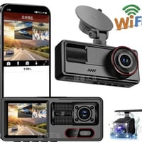 🚕دش كام ثلاثي التصوير WiFi (احمِ نفسك وسجل كل لحظة أثناء القيادة)🎥  ✅ت...