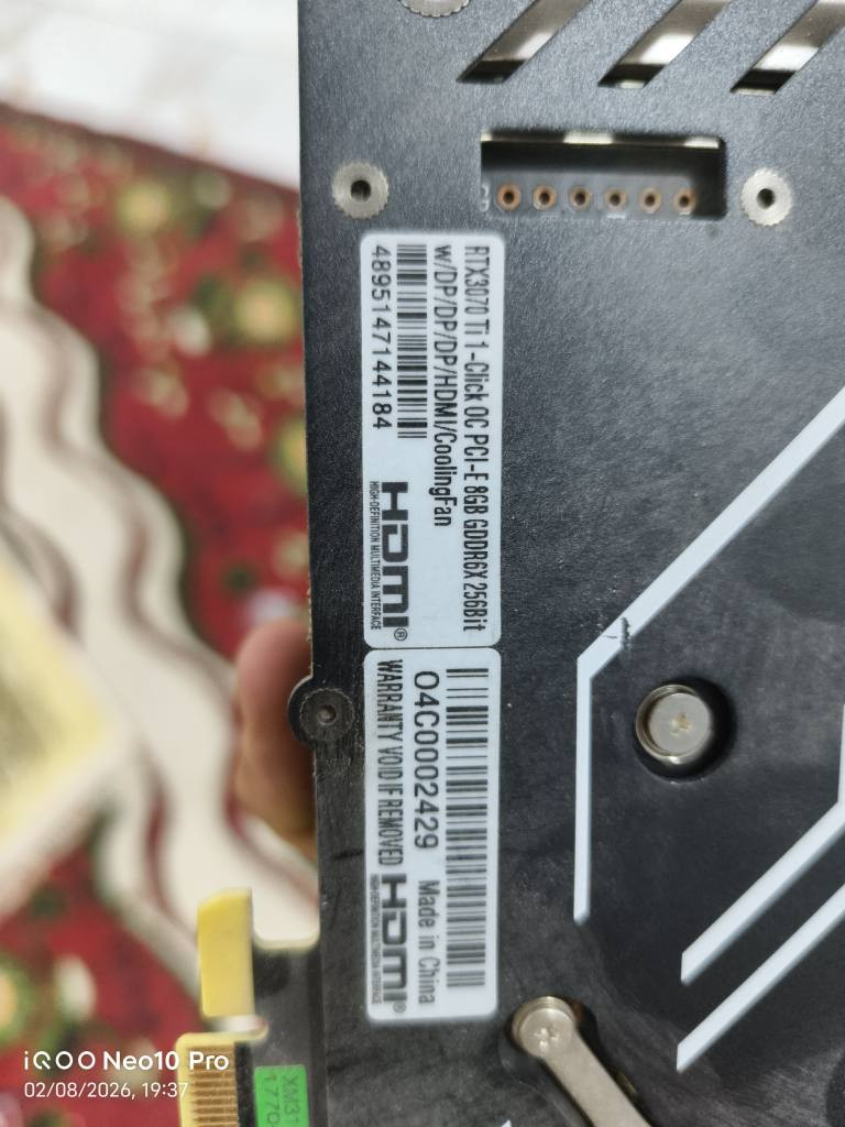 السلام عليكم.    RTX 3070 ti
للبيع
8gb.   نسخه galax 
كربلاء
ب ٤٢٥ قفله


**إذا كنت صاحب هذا الإعلان وتريد حذفه لأي سبب، رجاءا أرسل رسالة إلى الدعم الفني**