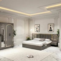 غرفة نوم ٥ قطع • ميز تواليت ٣ مجرات • خدمة توصيل