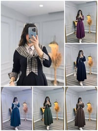 فستان كلوش • دابل تركي • مقاسات ٣٨-٤٨