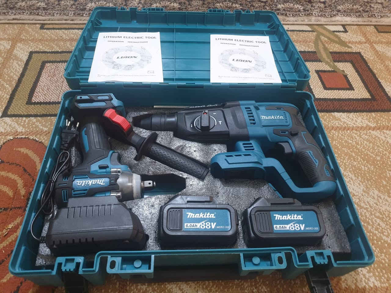 دريلات برشلز ماركة ماكيتا عدد 2 مع بطاريات عدد 2 شحن 88 ڤولت
دريل همر + دريل لقمة
السعر 90


**إذا كنت صاحب هذا الإعلان وتريد حذفه لأي سبب، رجاءا أرسل رسالة إلى الدعم الفني**