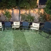 للبيع ٦ كراسي من ماركة موبي كاردن MOBI GARDEN  واحد ارتفاعة عن الارض ٤...