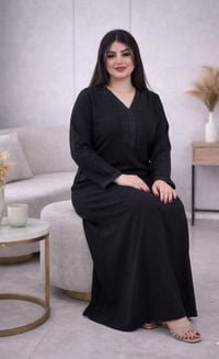 دشداشة كشمير • أسود فحم • مقاسات XL 2XL 3XL