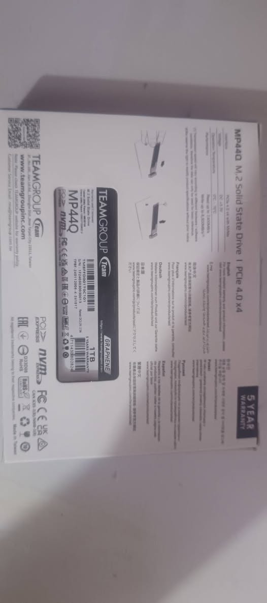 m.2 ssd Gen 4
ماركة team group سرعة القرائة 7400 سرعة الكتابة 6500 
مثل ما موضح بالصور القطعة جديدة واستخدام شخصي 
بيهة وندوز مفعل بعدني حتة ممفرمتة 
السعر المطلوب 225 وبي مجال 
مكاني بغداد الدورة رقمي *********** توصيل موجود وين ما تريد
ادمن😘
