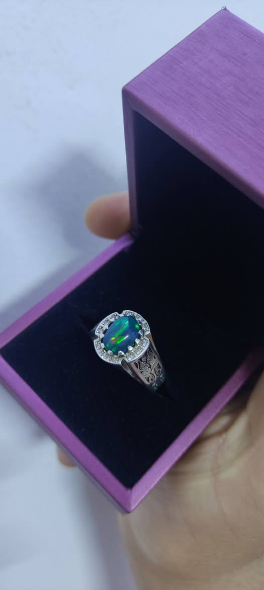 خاتم أوبال اثيوبي طبيعي صياغة فضة 925
سعر طيب 
***********
