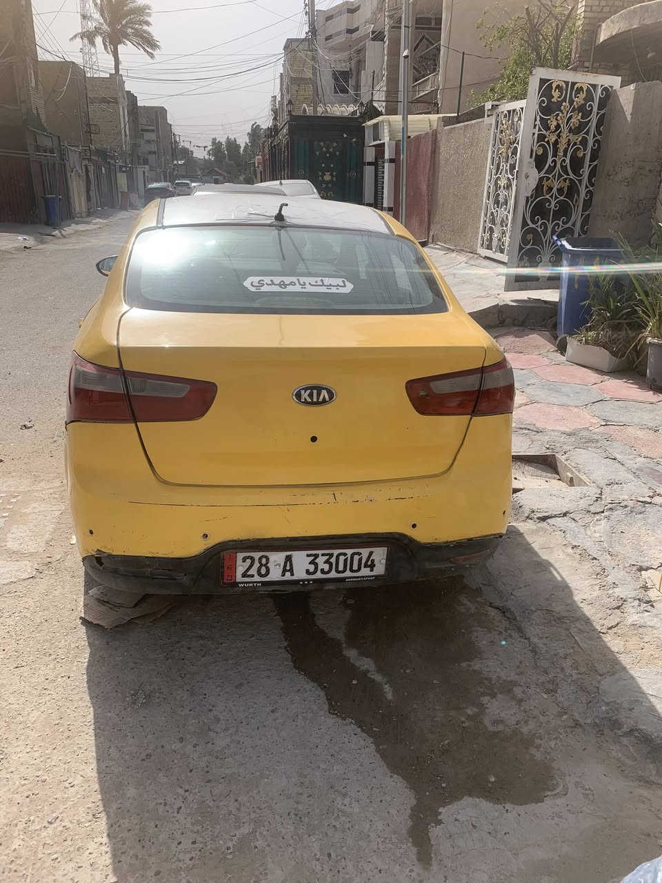 السلام عليكم للبيع كيا ريو ٢٠١٤ رقم نجف الدولي تحويل وين متريد كير ومكينه قبل سبوعين شادهة ١٦٠٠ تخم تاير قبل شهر ونص ضربتهه قبق الجنطة وشويه من الجاملغ الخلفي مصفره هيئة غرامات ثاني يوم احولك السعر ٦٥ وبيهه مجال بسيط بغداد الشعب ***********
