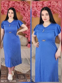 فستان نسائي • ساده قطن • مقاسات L-3XL