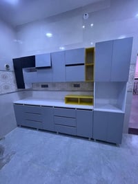 مطبخ MDF • مرمر صناعي • تركيب يومين