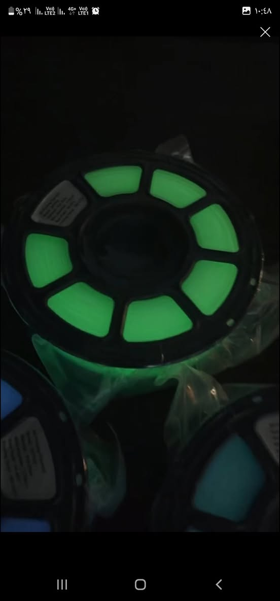 السلام عليكم
توفر فلمنت pla glow in dark
يشع بالضلام بعد ما يتعرض للضوء فتره قصيره 
متوفر بلون الازرك والازرك الفاتح والاخضر
سعر الكيلو ٢٠ الف 
مكان بغداد للأستفسار مراسله الصفحه 
يتوفر توصيل
***********
